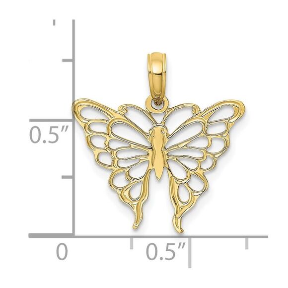 10K Yellow Gold Butterfly Charm